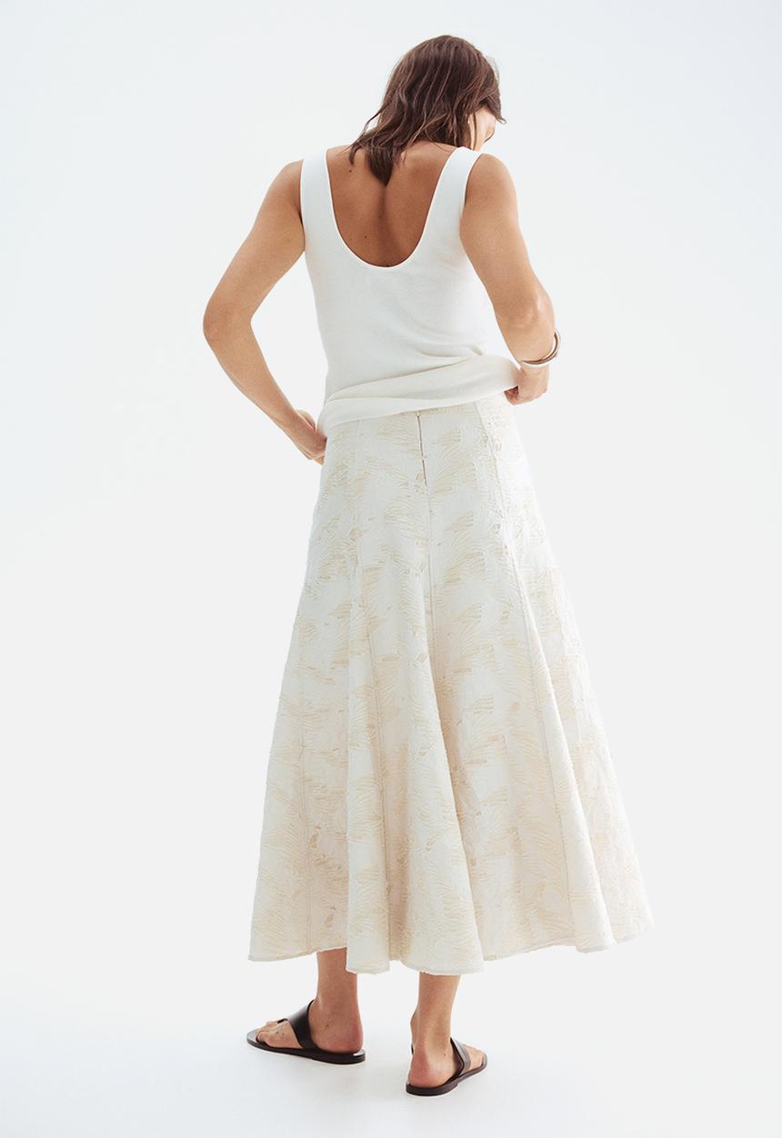 H&M - Jacquard-weave skirt - cream