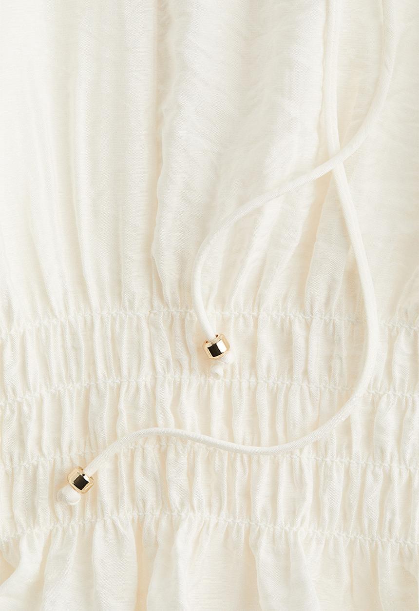 H&M - Smocked blouse - white