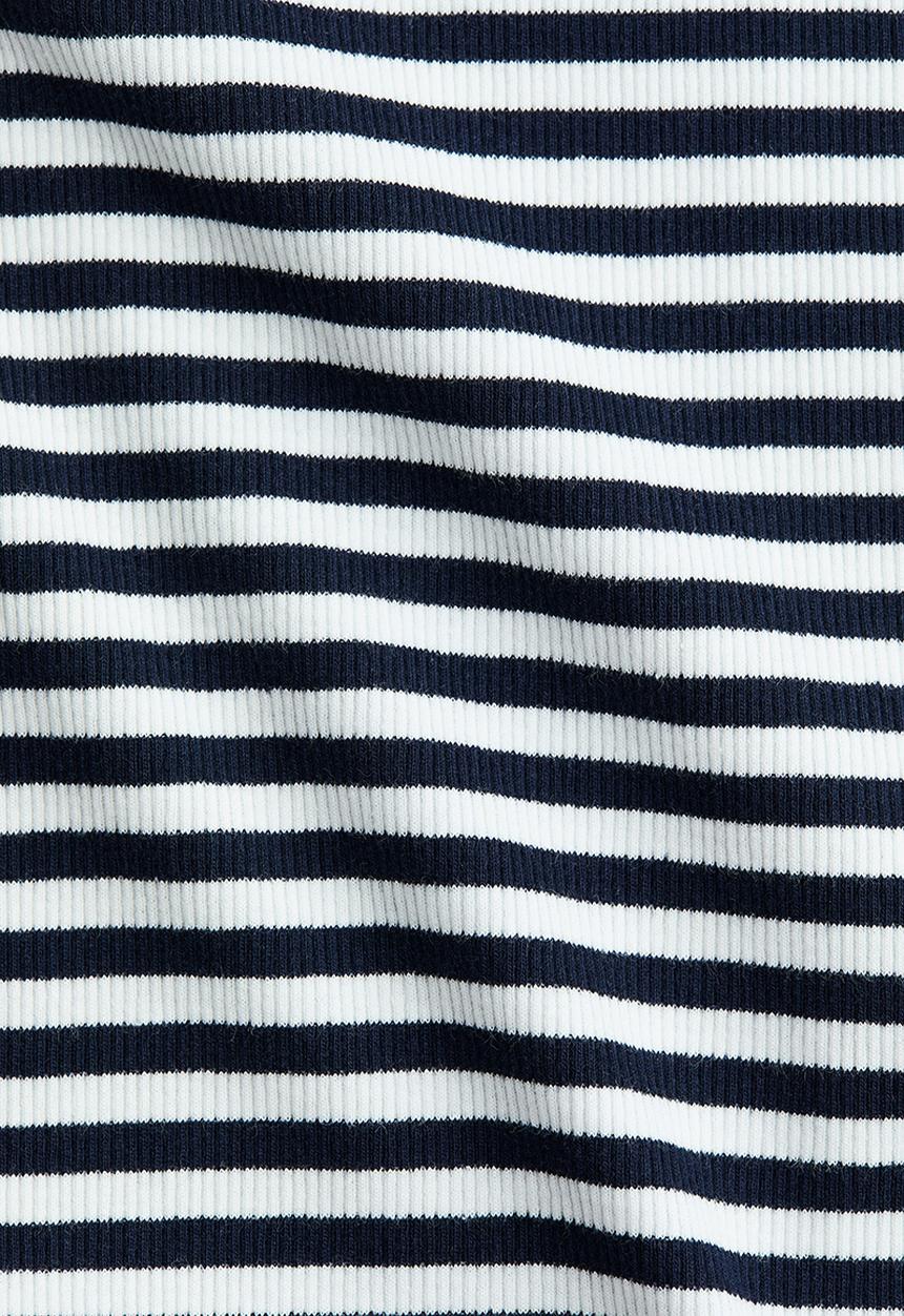 H&M - Sleeveless maxi dress - white & navy blue striped 