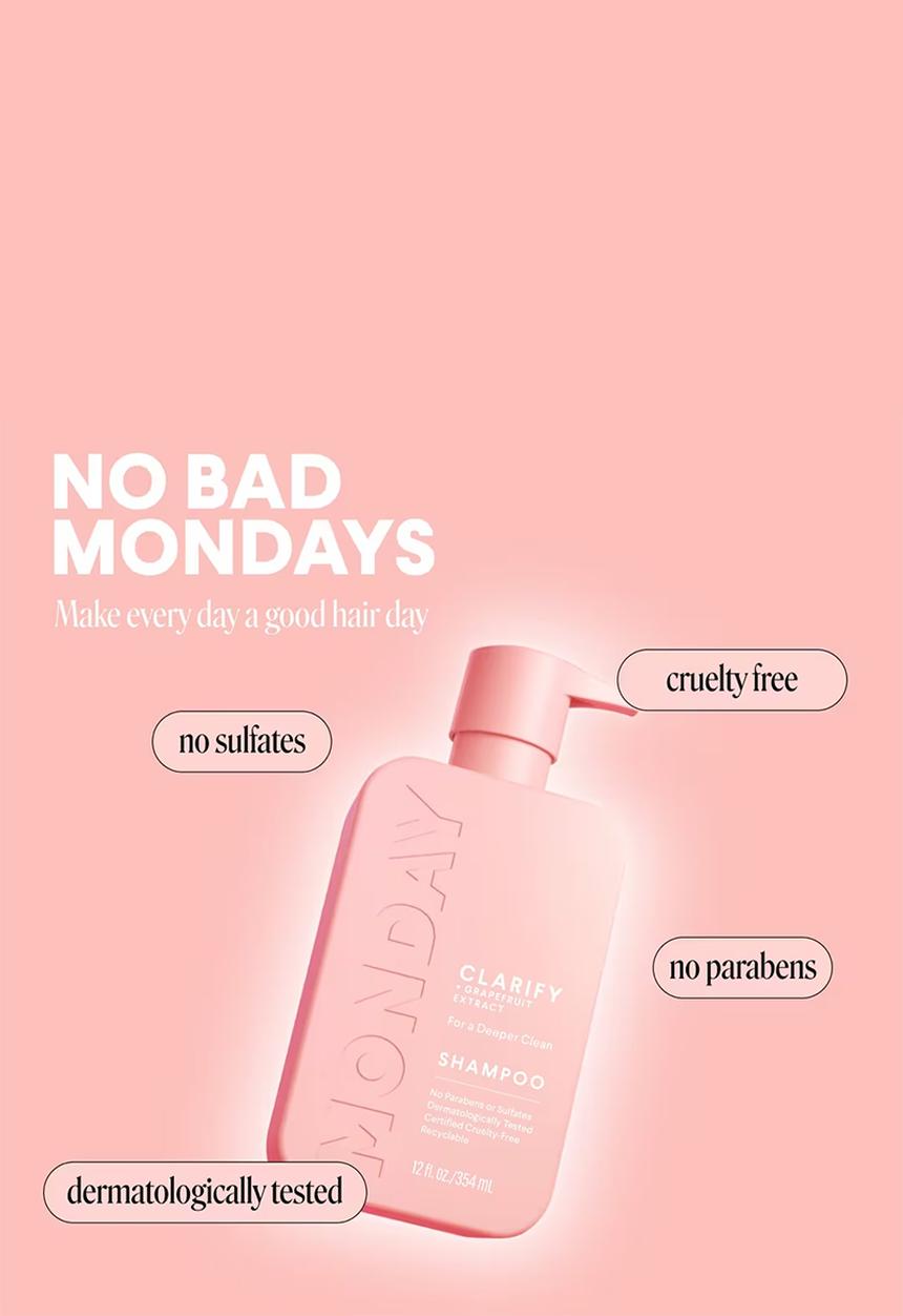 MONDAY Haircare - Clarify Shampoo With Grapefruit Extract For A Deeper Clean - 354ml