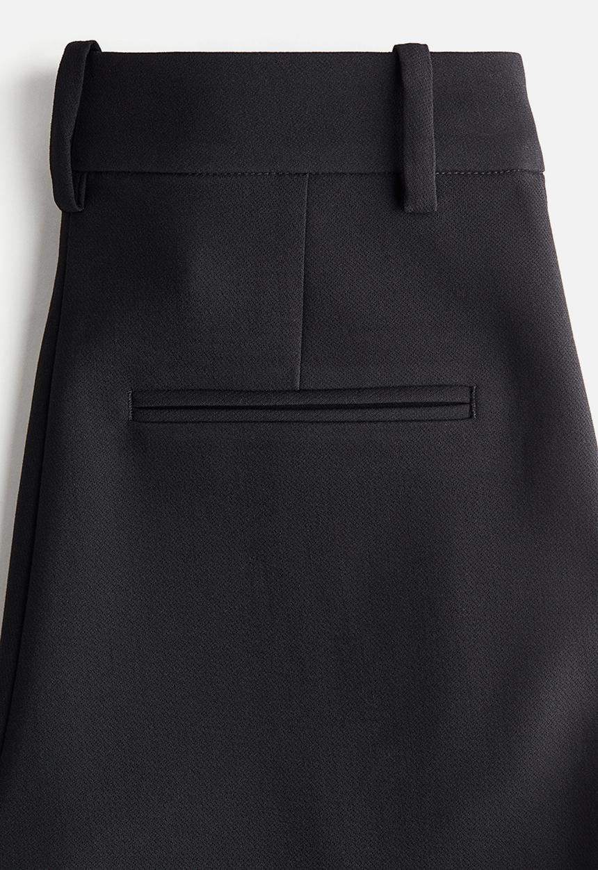 H&M - Flared crease-detail trousers - black