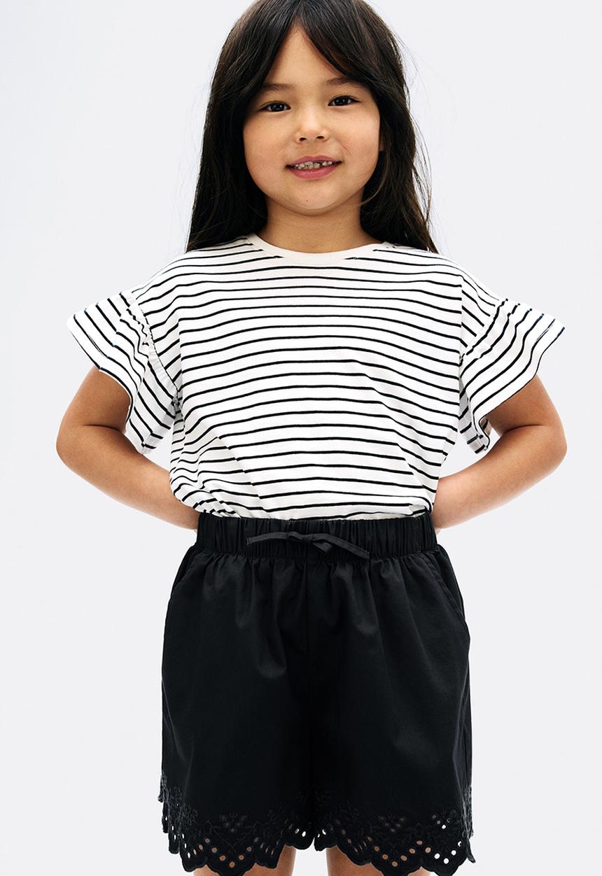 H&M - Broderie anglaise cotton shorts - dark grey