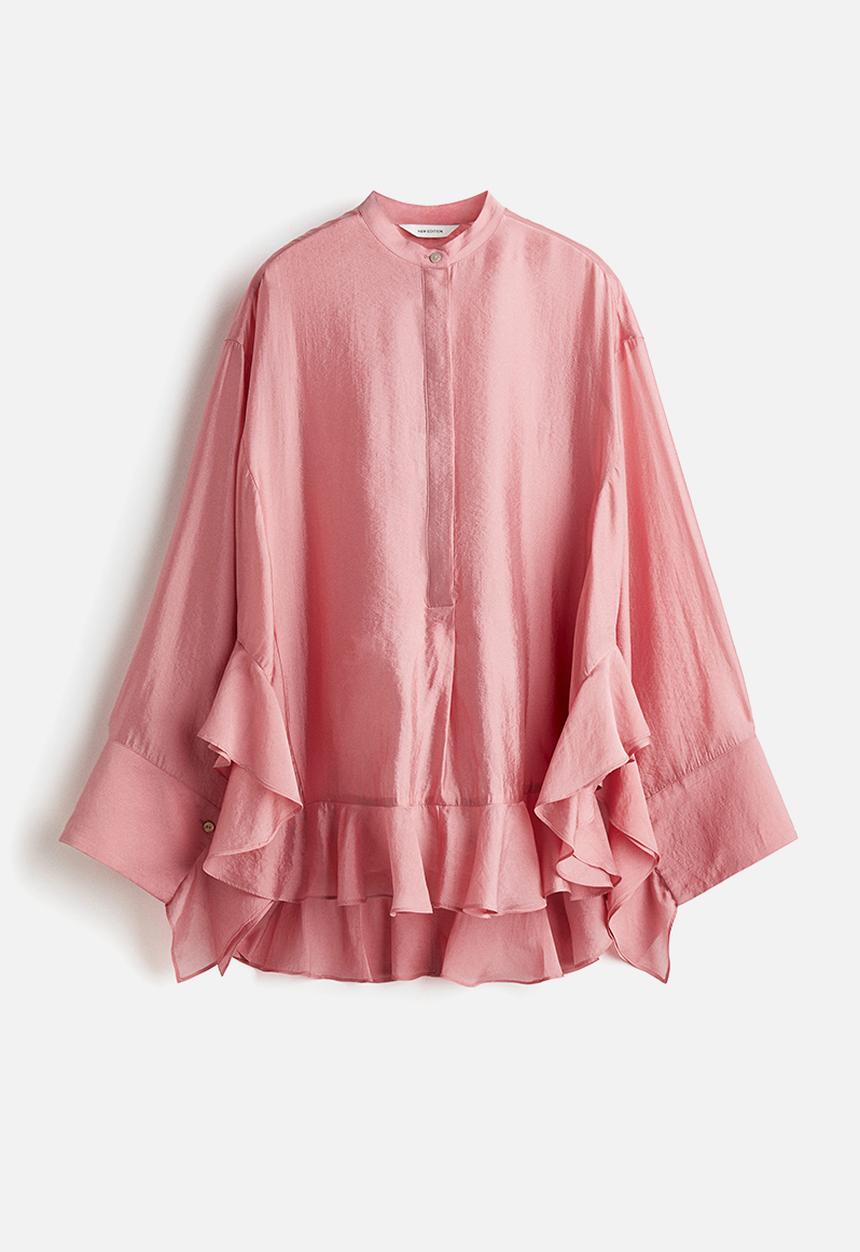 H&M - Flounced blouse - pink