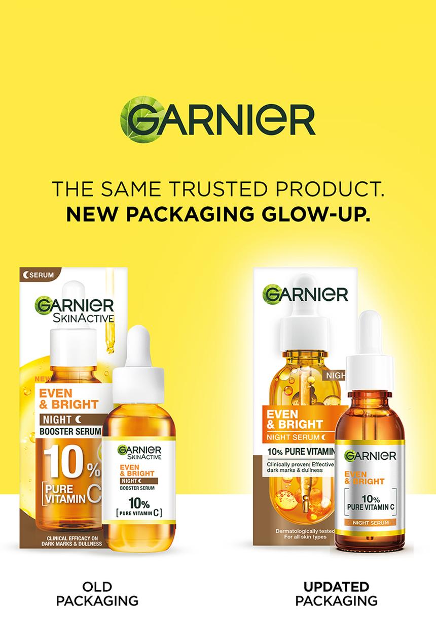 Garnier - SkinActive Even & Bright10% Pure Vitamin C Night Serum 30ml