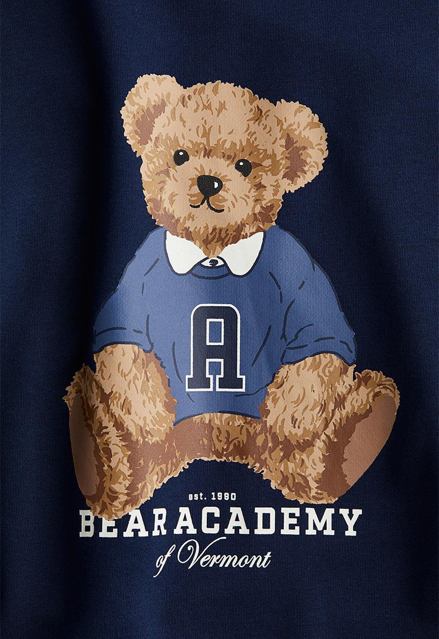H&M - Printed sweatshirt - navy blue teddy bear