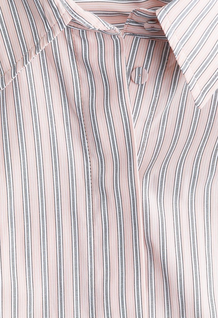 H&M - Jacquard-weave shirt - powder pink striped