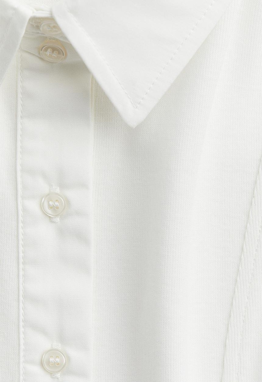 H&M - Collared top - white