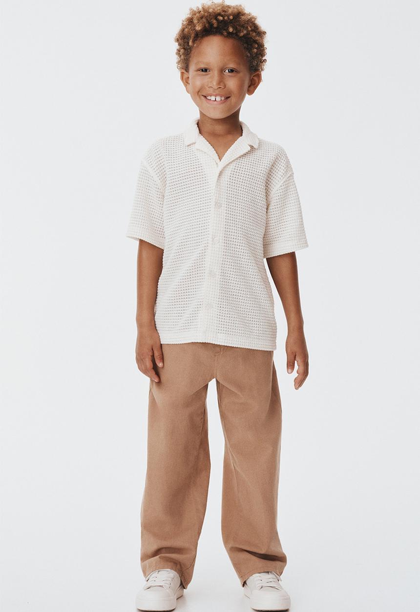 H&M - Linen-blend joggers - light brown 