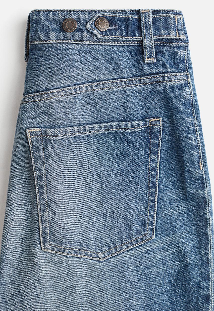 H&M - High flared jeans - washed denim blue