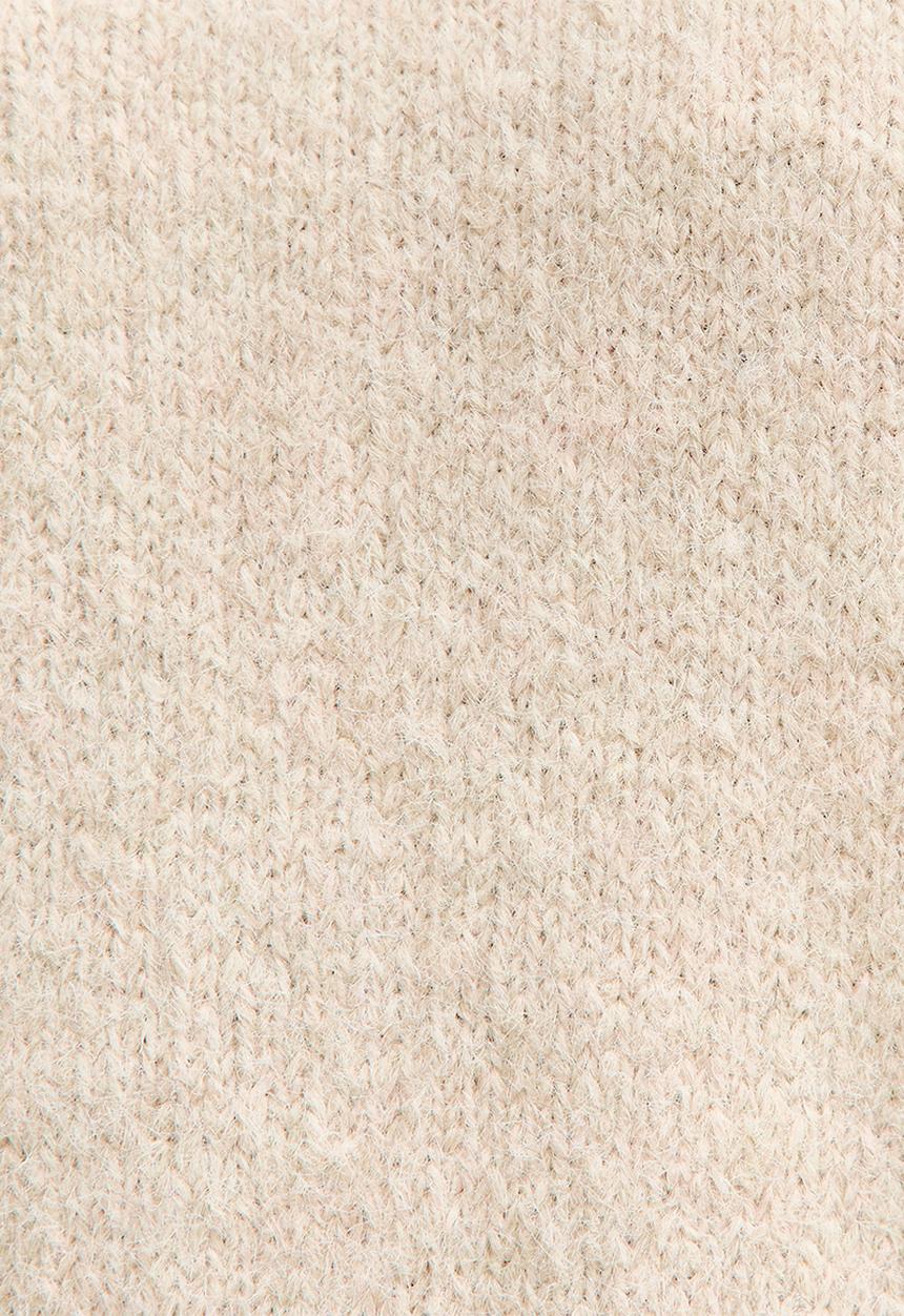 New Look - Crew Neck Oversized Textured Knit Jumper - cream