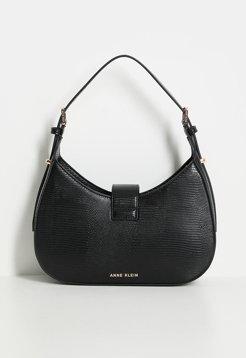 Anne Klein - Exclusive Small Curved Shoulder Bag With Detachable Strap - Black