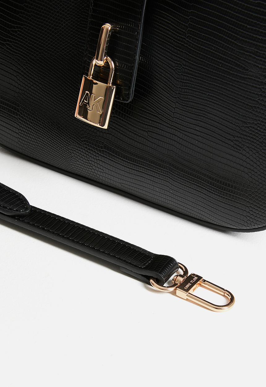 Anne Klein - Exclusive Small Curved Shoulder Bag With Detachable Strap - Black