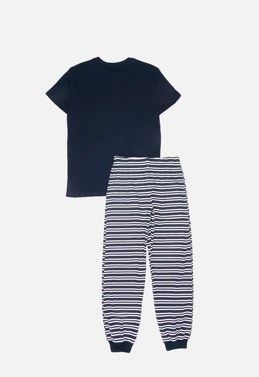 Pop Candy - Pj set - dark navy/dark navy stripe