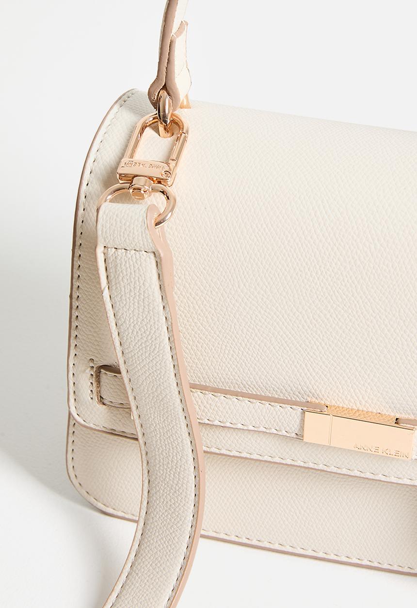 Anne Klein - Exclusive Flap Saddle With Detachable Strap Bag -Parchment