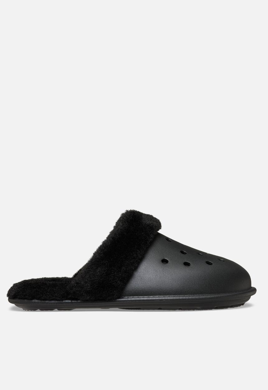 Crocs - Classic fuzz scuff slipper - black