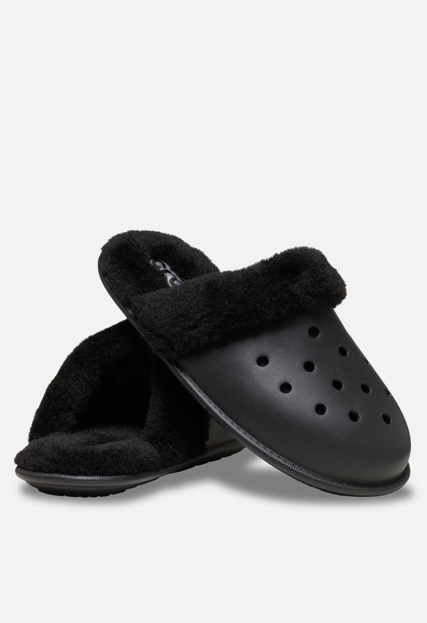 Crocs - Classic fuzz scuff slipper - black