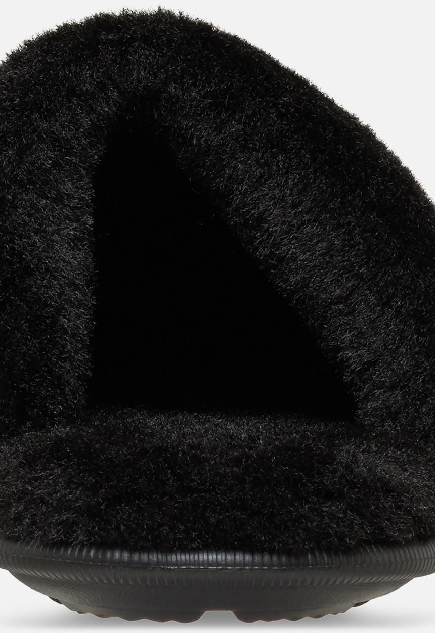 Crocs - Classic fuzz scuff slipper - black