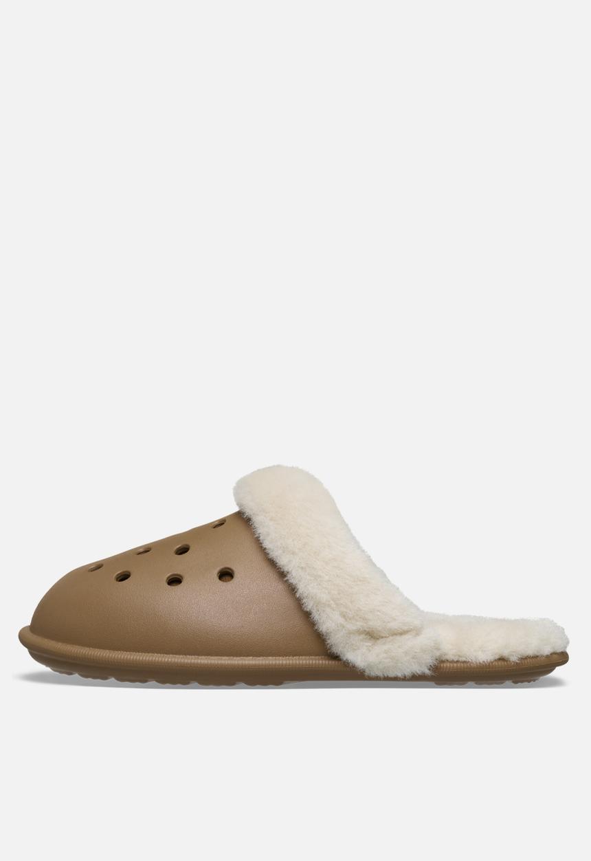 Crocs - Classic fuzz scuff slipper - brown