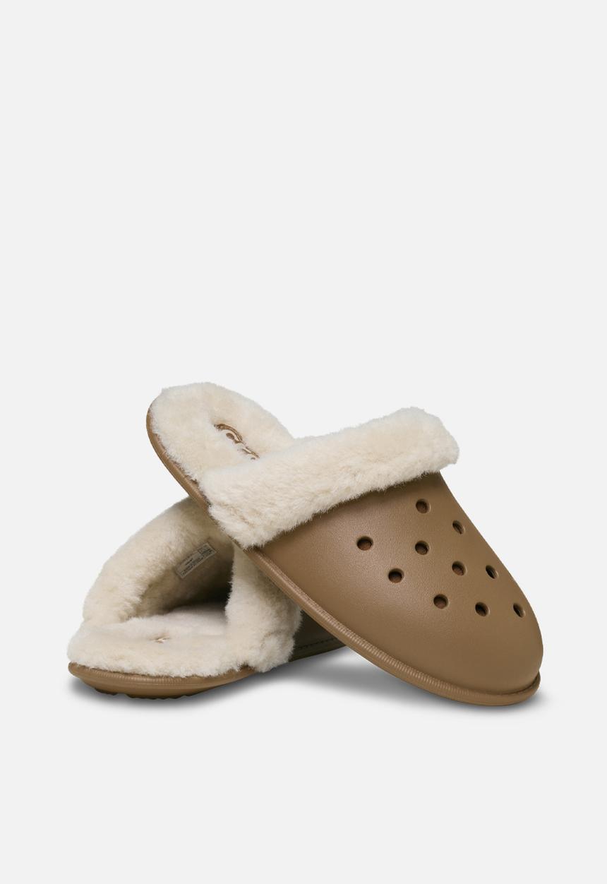 Crocs - Classic fuzz scuff slipper - brown