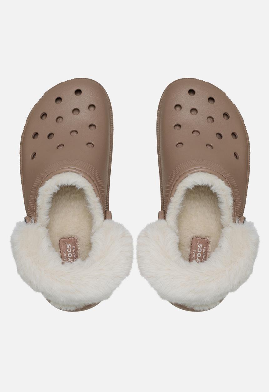 Crocs - Classic Platform fuzz lined cgclog - brown