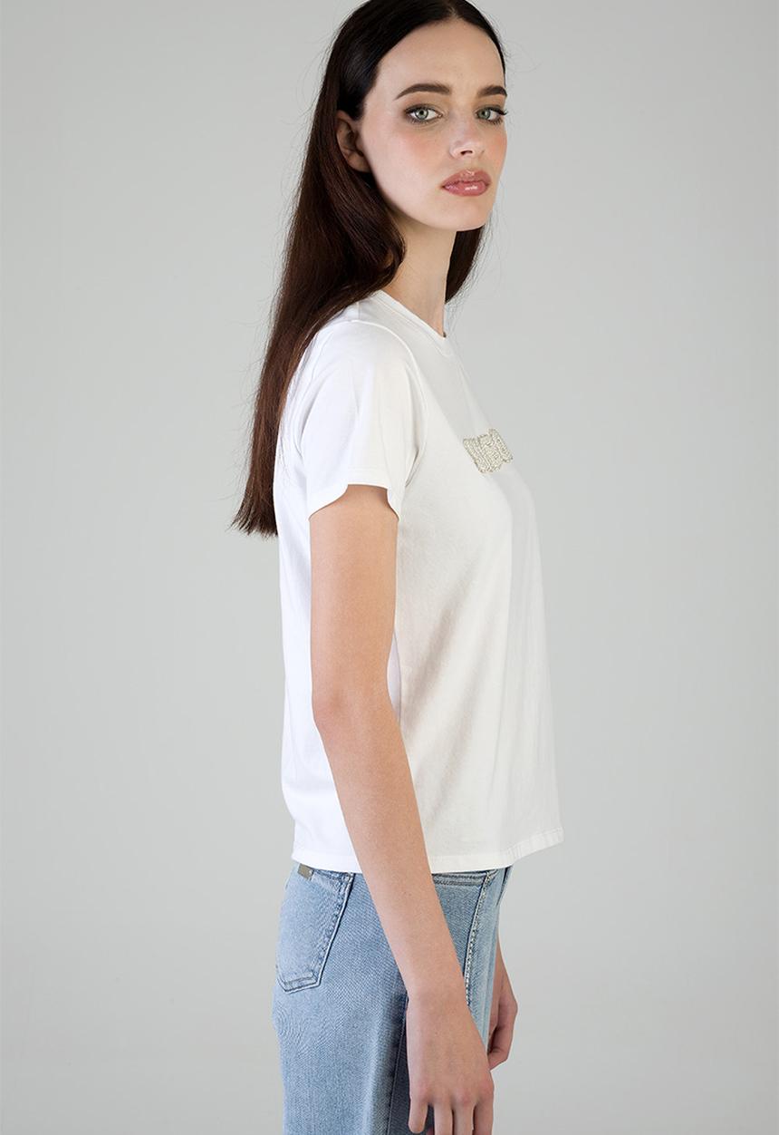 SISSY BOY - Own It: Tshirt With Pearl Logo - White