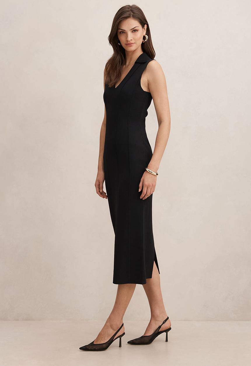 Forever New - Marlowe sculpted midi dress in black