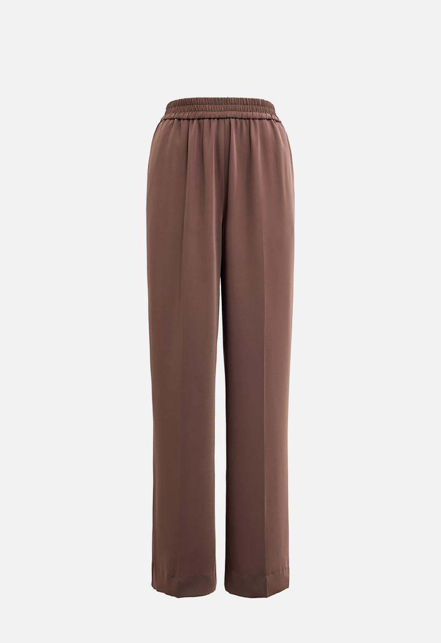 Forever New - Enya elastic wide leg pants in espresso set - chocolate