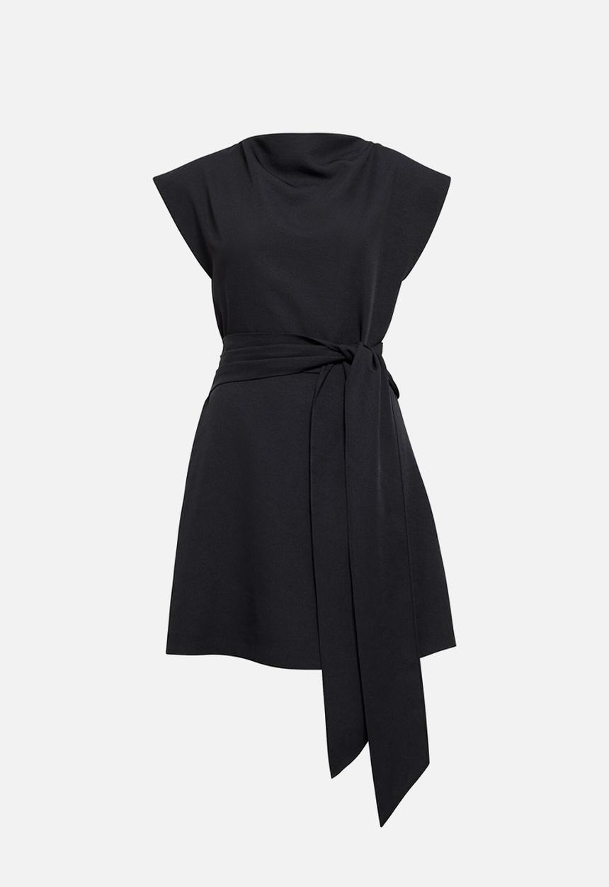 Forever New - Peony tie front mini dress in black