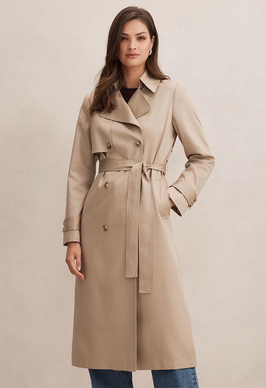 Forever New - Ricky soft trench coat in neutral
