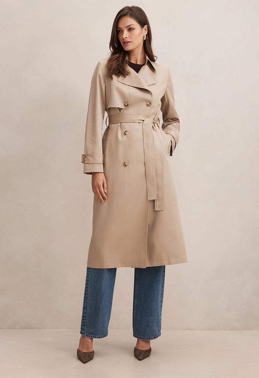 Forever New - Ricky soft trench coat in neutral