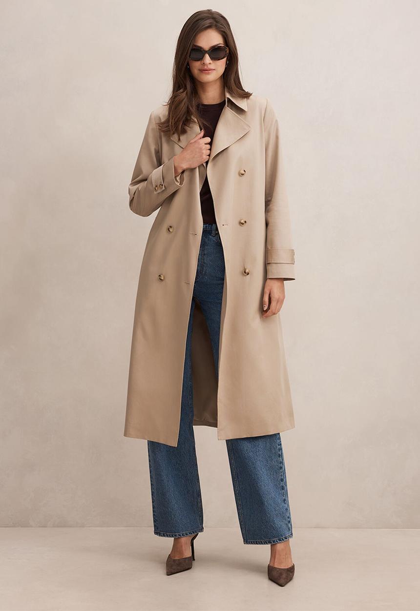 Forever New - Ricky soft trench coat in neutral