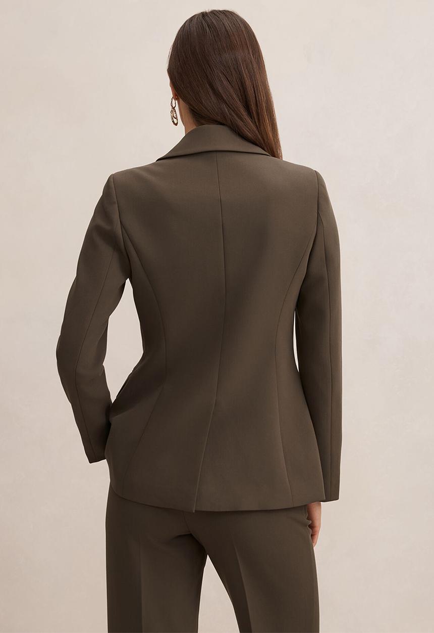 Forever New - Victoria single breasted blazer in olive suit