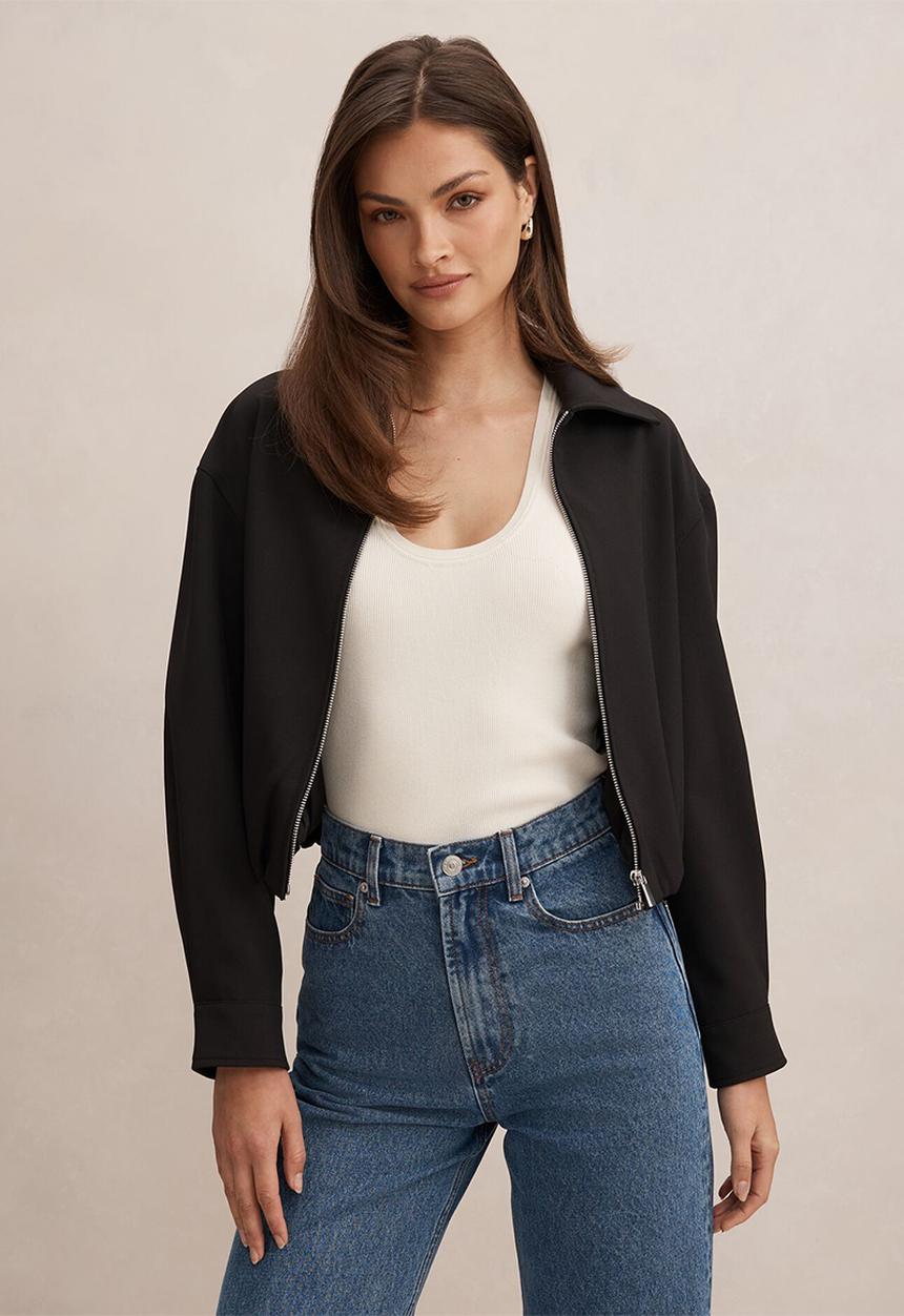 Forever New - Alexia top collar jacket in black