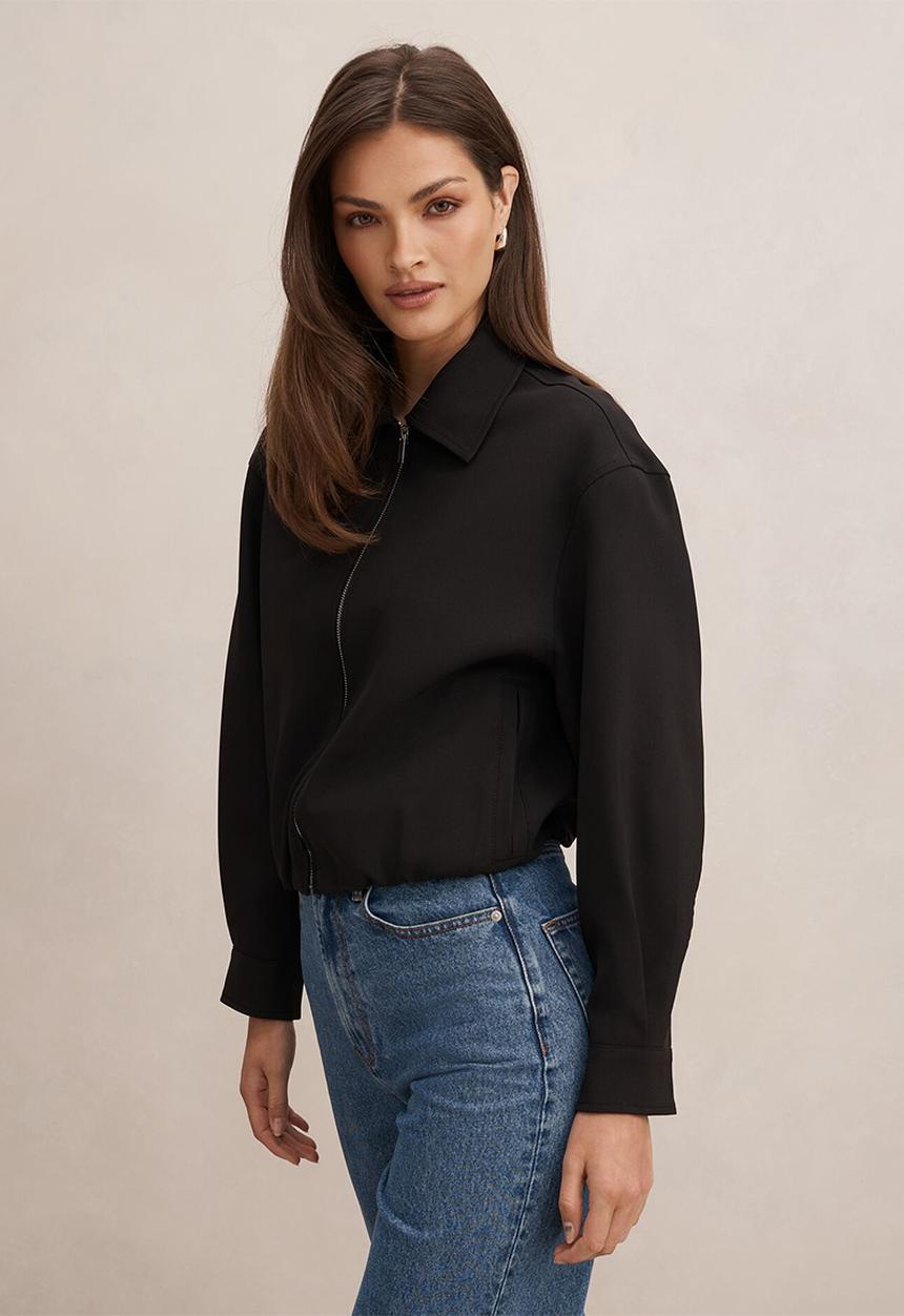 Forever New - Alexia top collar jacket in black