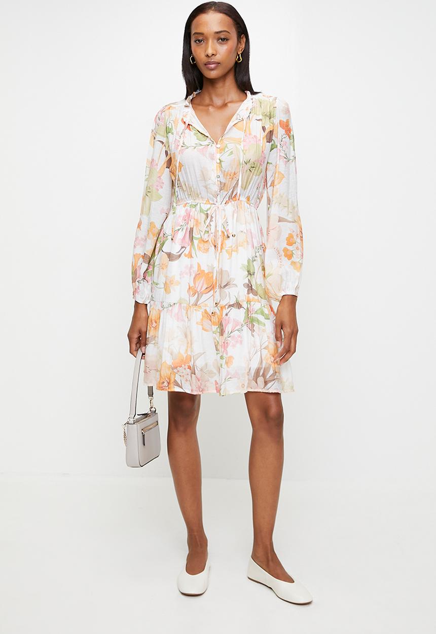 MILLA - Floral tiered mini dress - multi