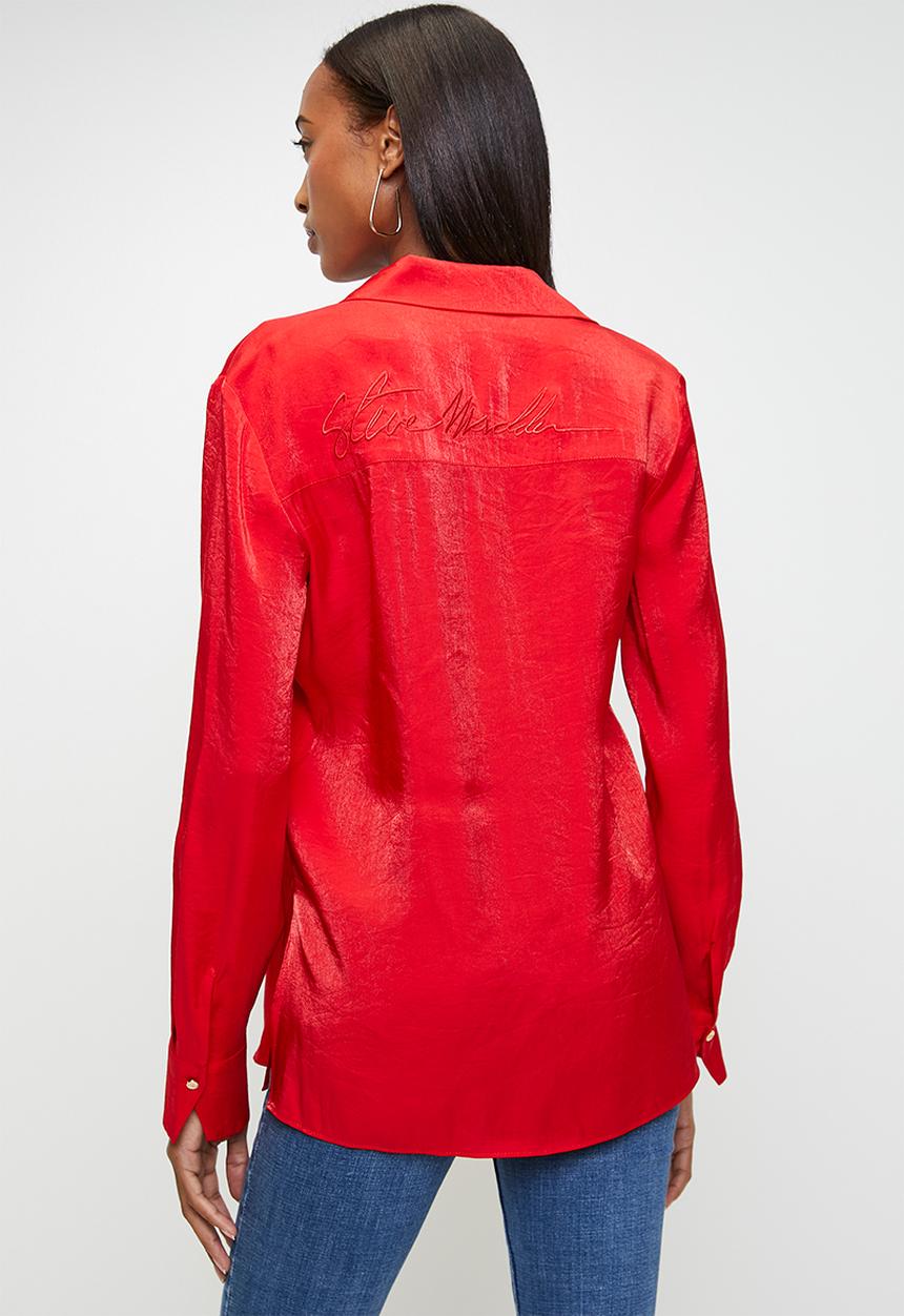 Steve Madden - Ladies kimora regular shirt  - red