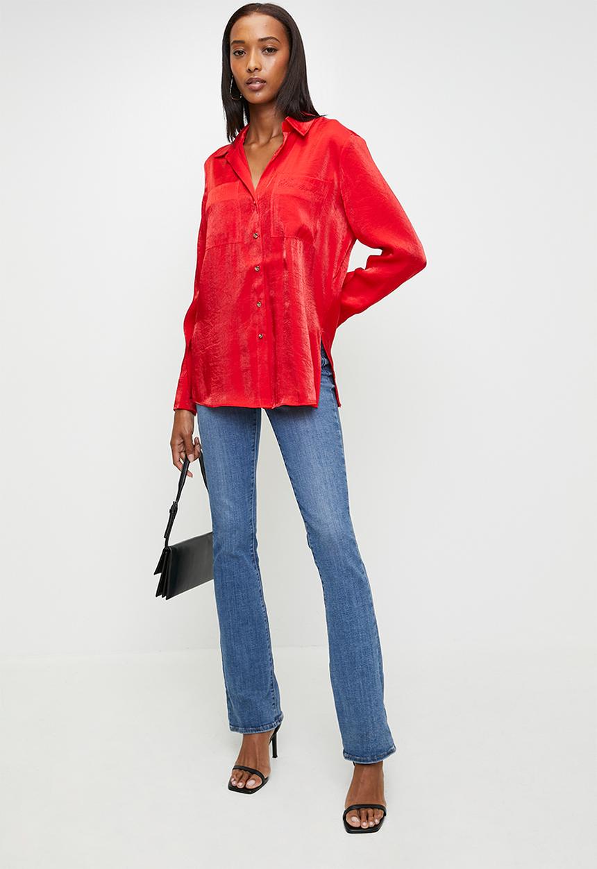 Steve Madden - Ladies kimora regular shirt  - red
