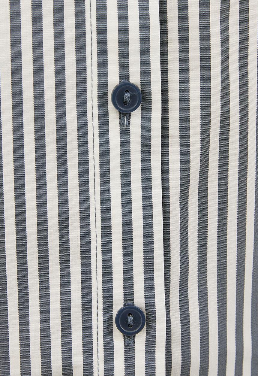 New Look - Vde sadie slim stripe pc shirt - 49 blue pattern
