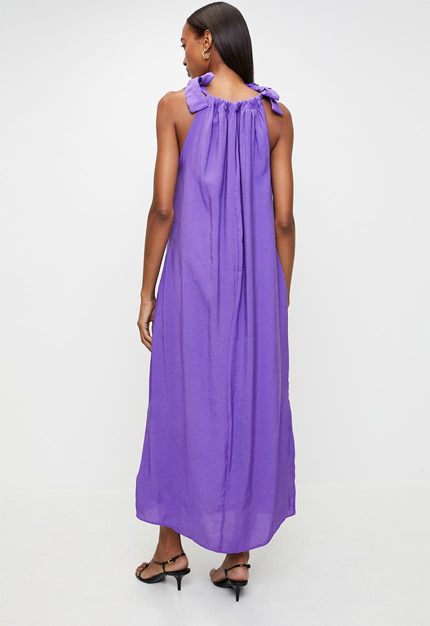 Trendyol - Maxi Aline Side Slit  Woven Dress - Purple