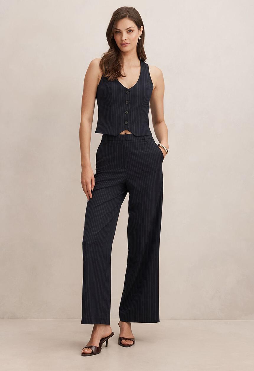 Forever New - Paloma pinstripe waistcoat in navy