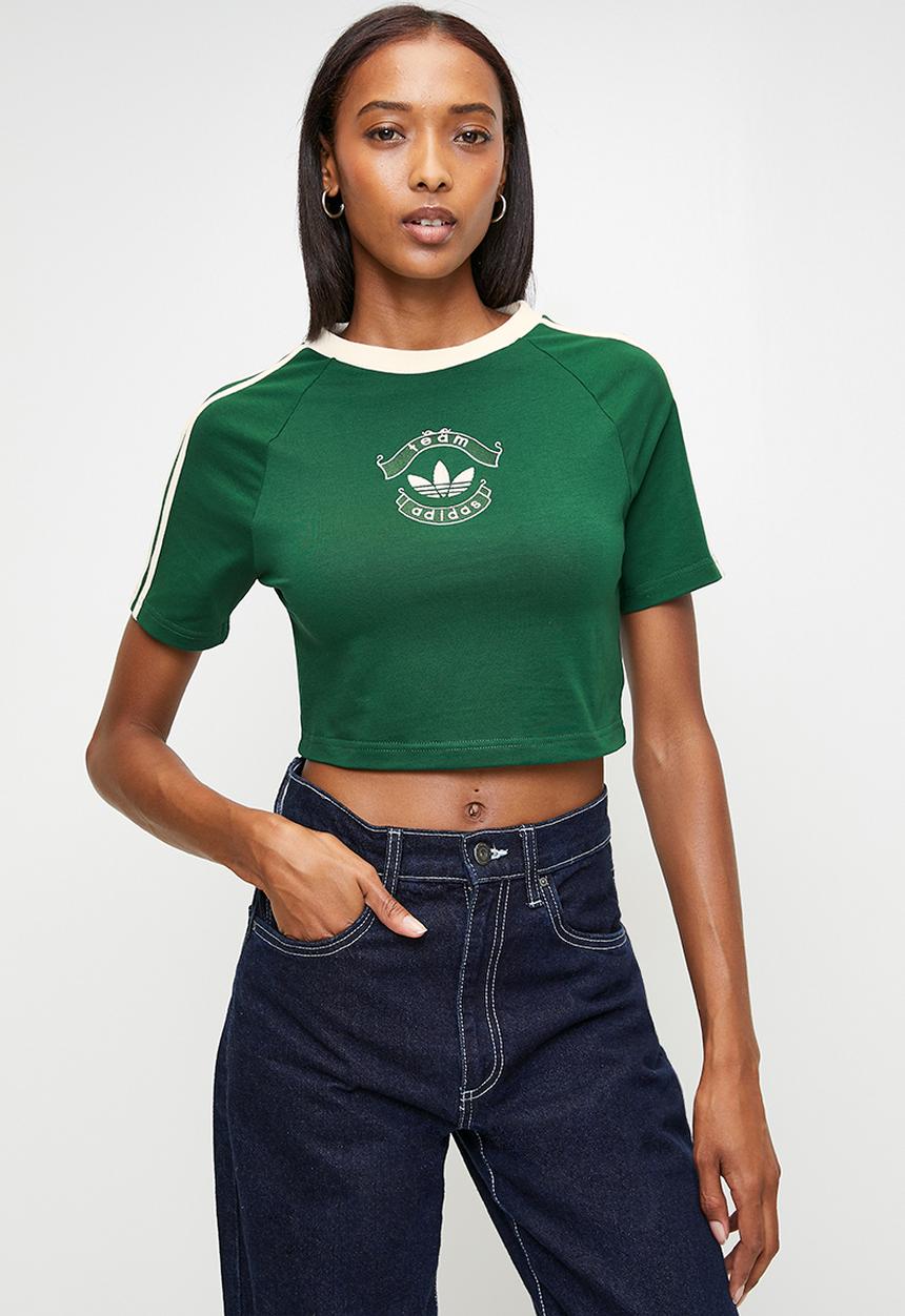 adidas Originals - Ih Baby Tee W - Dark Green/Ecru Tint