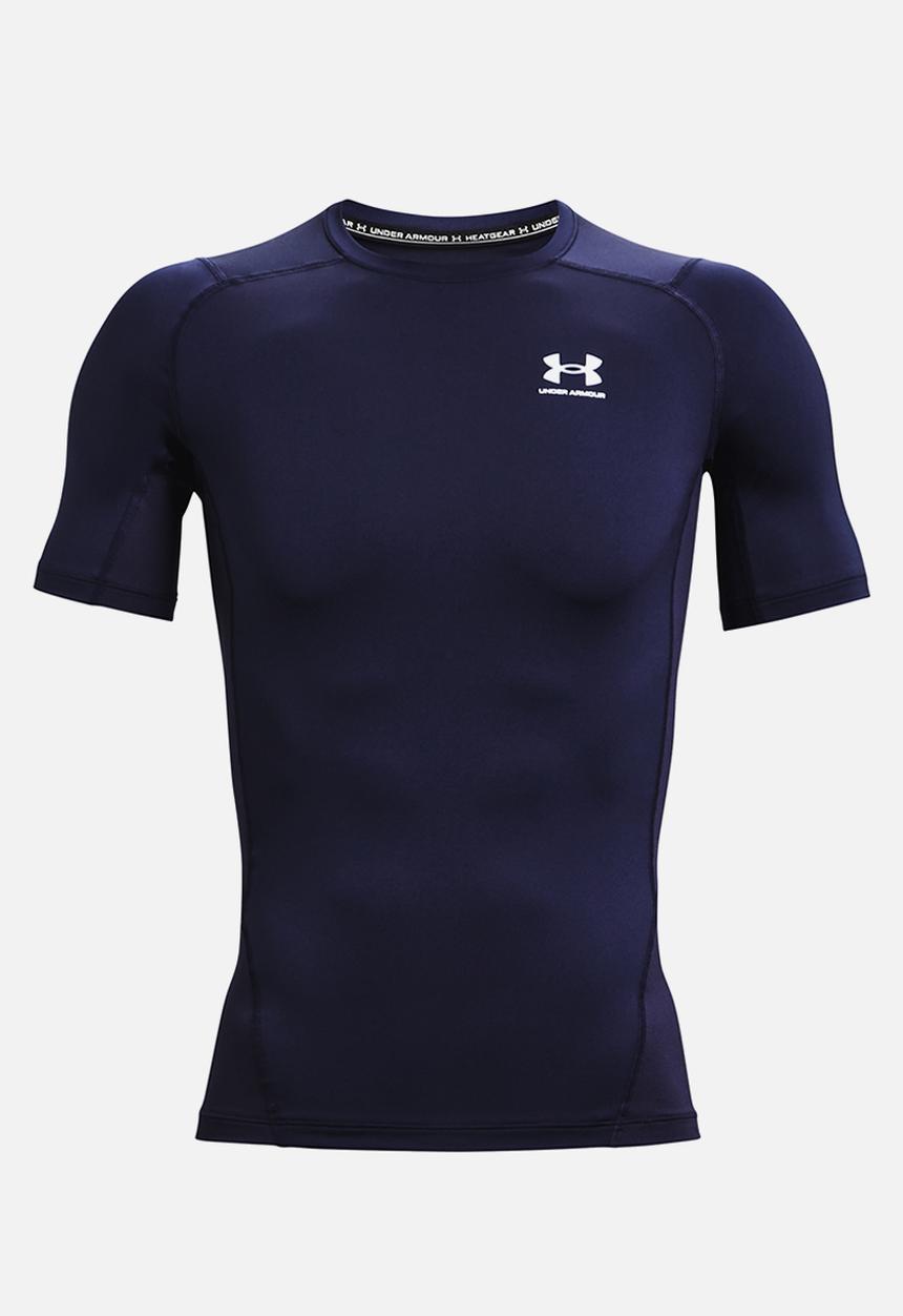 Under Armour - UA HG Armour Comp SS - Midnight Navy /  / White