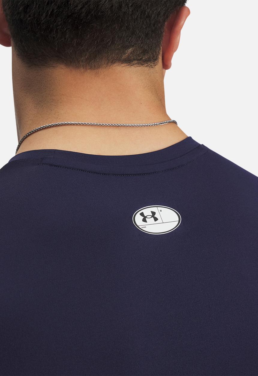 Under Armour - UA HG Armour Comp SS - Midnight Navy /  / White