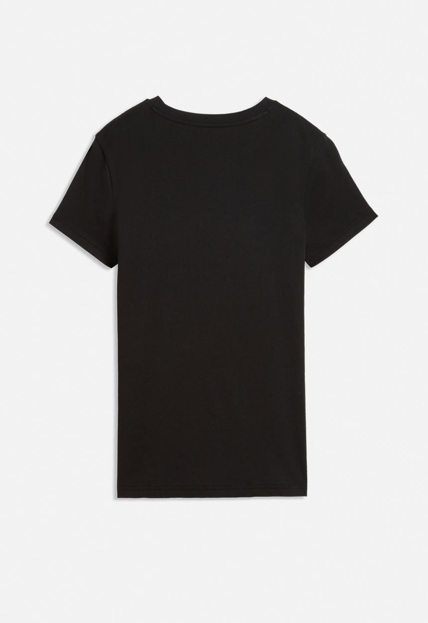PUMA - Ess Logo Lab Metallic Tee Wck-P - Puma Black-Puma Silver