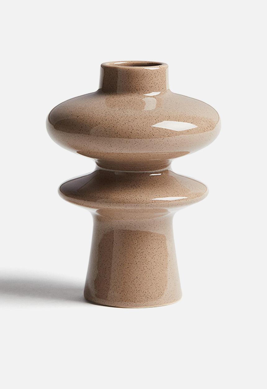 H&M - Extra-small tiered stoneware vase - beige