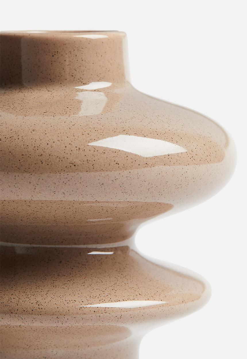 H&M - Extra-small tiered stoneware vase - beige