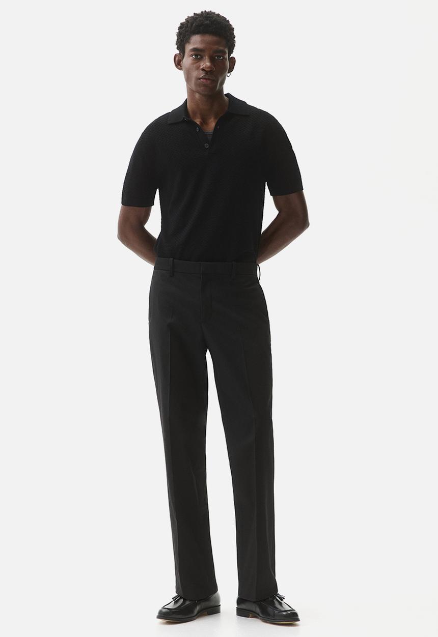 H&M - Regular fit tailored trousers - black