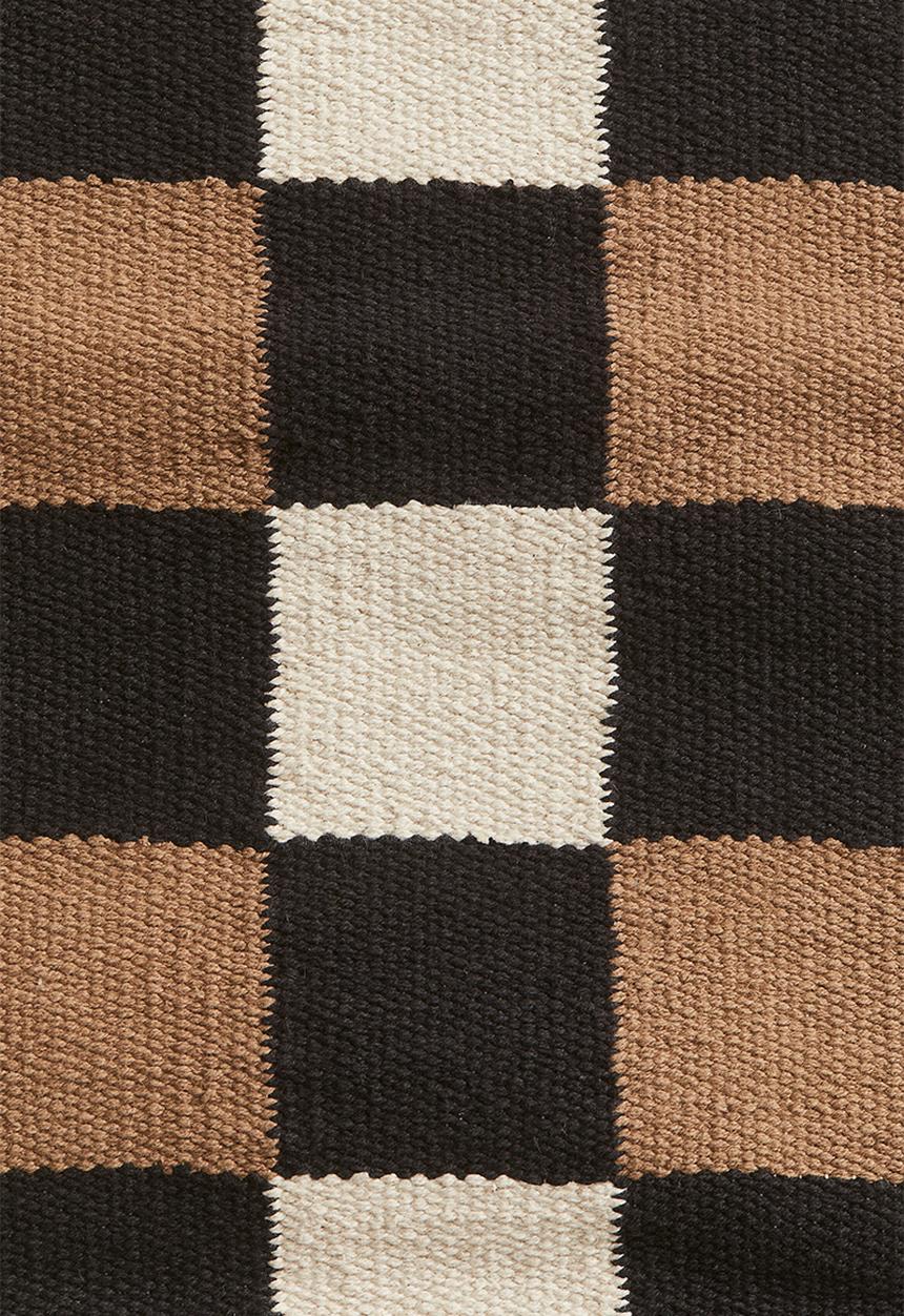 H&M - Checked cotton runner rug - brown/checked
