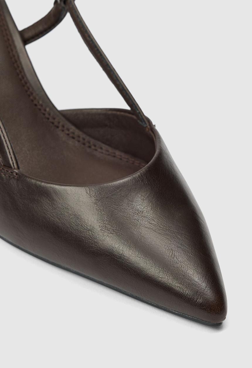 Forever New - Camille slingback mid heel in chocolate brown