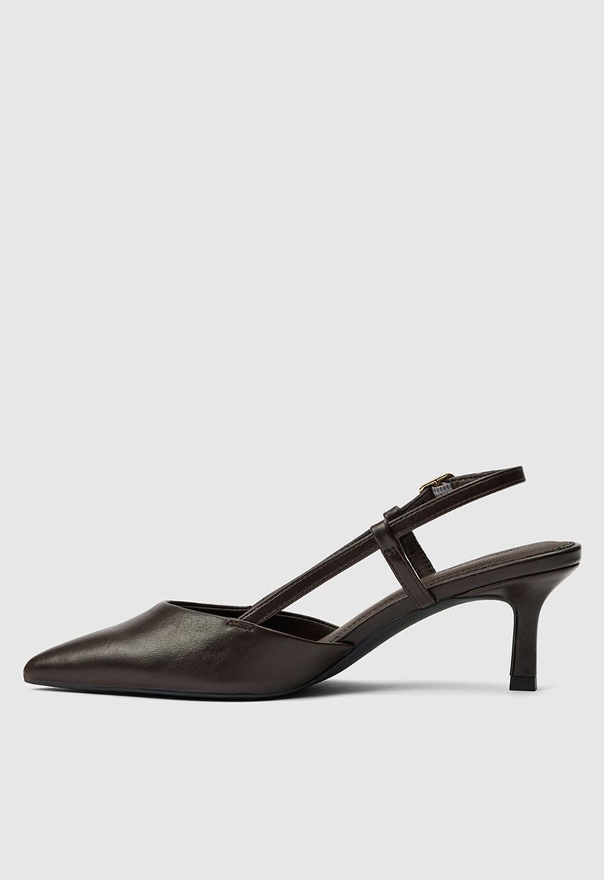 Forever New - Camille slingback mid heel in chocolate brown